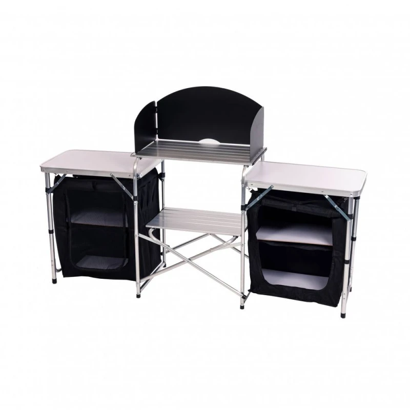 Image of Oypla Large Portable Folding Outdoor Camping Travel Kitchen Black