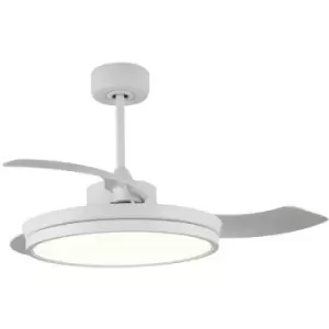 Image of Cristal Record Areca dc LED Ceiling fan 48W cct White