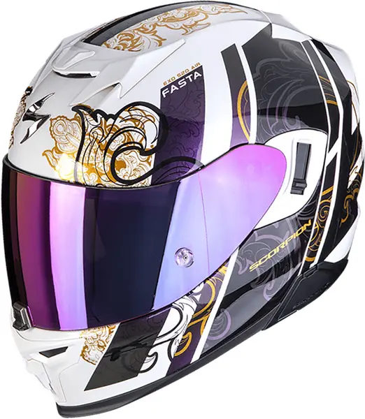 image of Scorpion Exo-520 Evo Air Fasta White Chameleon Full Face Helmet XL