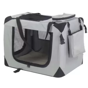 Image of @pet Dog Crate Nylon 90X61X65cm Grey 11074