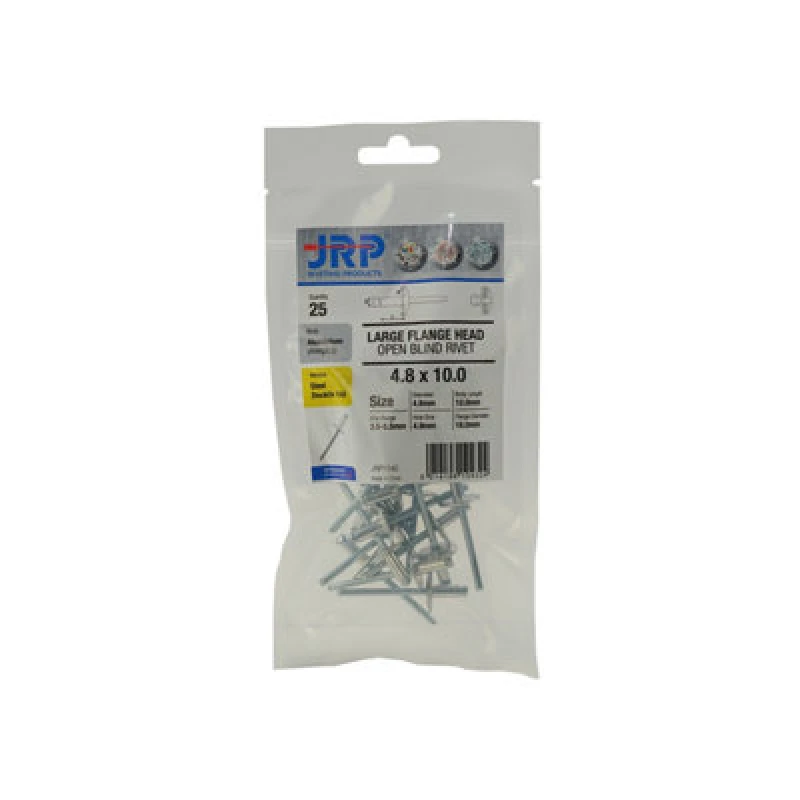 Image of Jrp Riveting Products 4.8 X 20mm Aluminium/steel Rivets - Jrpbagasl4820/16 -