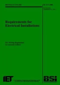 Image of Requirements for Electrical Installations by Institution of Electrical Engineers and British Standards Institution Paperback