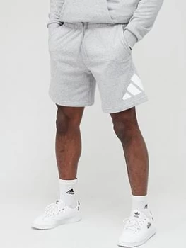 image of adidas Future Icons 3 Bar Shorts - Medium Grey Heather Size M Men