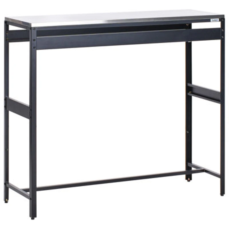 Image of Beliani Outdoor Bar Table Maenza 40 Cm 120 Cm Metal Black