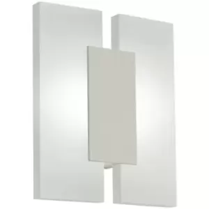 image of Metrass LED 2 Lamp Flush Wall Light Satin Nickel - Eglo