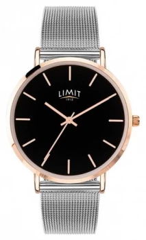Image of Limit Mens Modern Stainless Steel Mesh Black Dial 6308 Watch