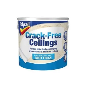 Polycell Crack-Free Ceilings Smooth Matt 2.5 Litre