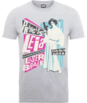 Image of Star Wars Princess Leia Rock Poster T-Shirt - Grey - L