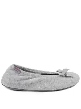 image of TOTES Terry Ballet With Pillowstep - Grey, Size 4-5, Women