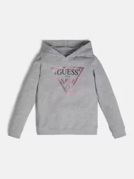 Image of Guess GREGOR Girls Childrens Sweatshirt in Grey. Sizes available:8 ans,10 ans,12 ans,14 ans