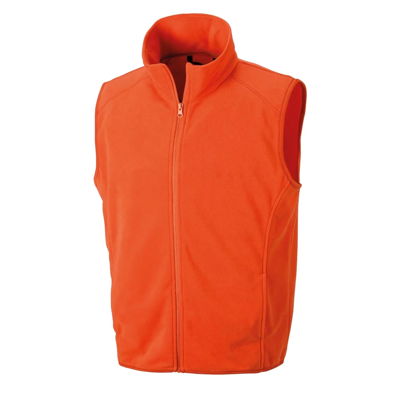Image of Result Result Men Core Micro Fleece Gilet in Orange Size: X-Small Orange XS Male 5059000113406