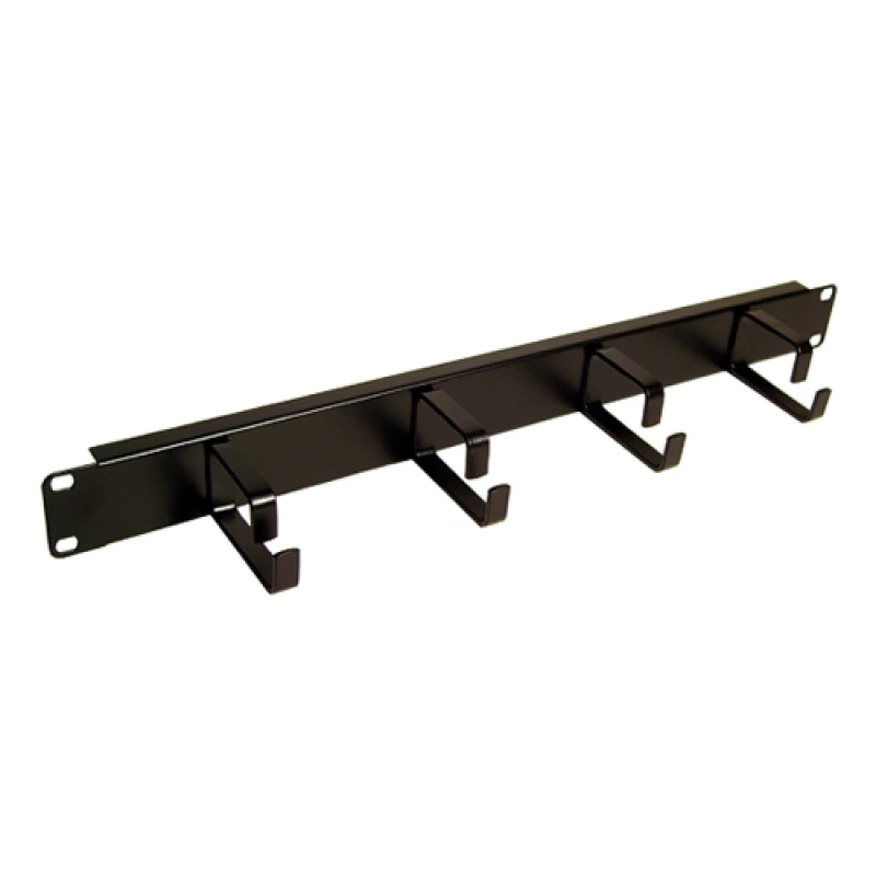 Image of Cablenet 1u 4 Ring Cable Tidy Panel Black