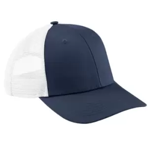 image of Beechfield Urbanwear Trucker Cap (One Size) (Navy/White)