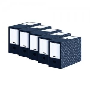 Image of Bankers Box Decor 150mm Transfer File Grey Pack of 5 4483001