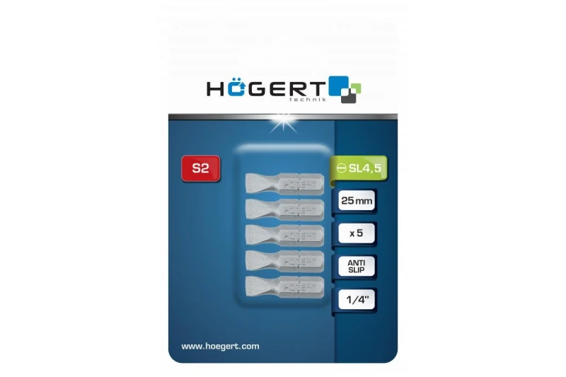 Image of Hogert Technik HT1S330 Screwdriver Bit Tool Steel Tool Steel Screwdriver Bit (5514)