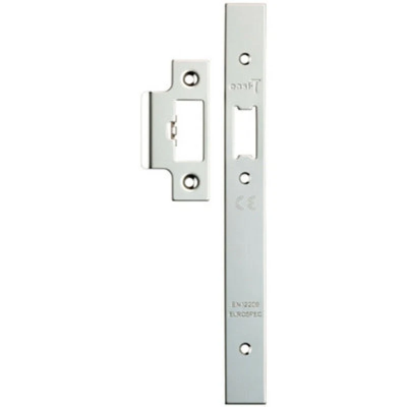 Image of Loops Forend Strike & Fixing Pack Suitable for DIN Security Latch Bright Steel Metallics