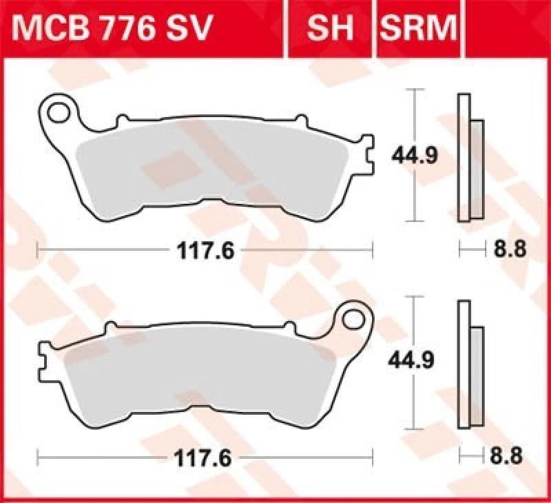 Image of TRW Lucas Sintered lining MCB776SH