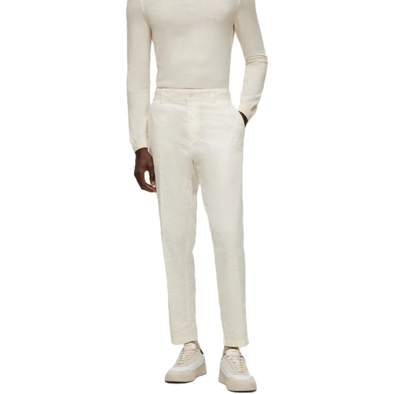 Image of Boss Mens C-Perin Straight Trousers White male 42W R