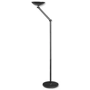 Image of Original Unilux Artic First Uplighter Halogen Adjustable Arm and Bowl In line Dimmer Switch H1860mm