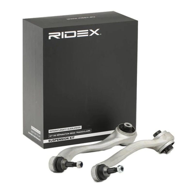 Image of RIDEX 772S0568 Control arm repair kit Front Axle, Trailing Arm Suspension Kit (772)