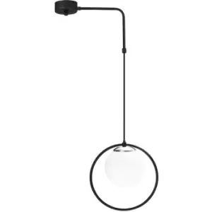 Image of Cristal Model 10 Deco 1-Light Globe Pendant Lamp Black Displaced