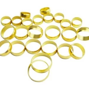 image of Plumbsure Brass Compression Olive Pack of 24