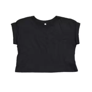 Image of Mantis Womens/Ladies Organic Cropped T-Shirt (XS) (Black)