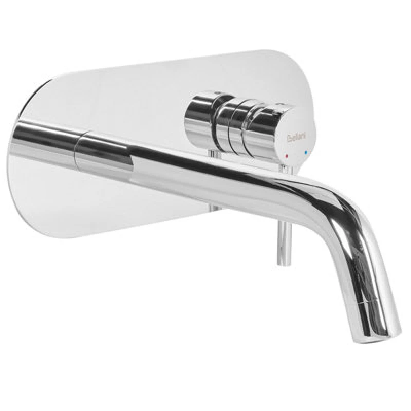 Image of Beliani Wall Mounted Basin Mixer Tap Guaiba Brass Silver