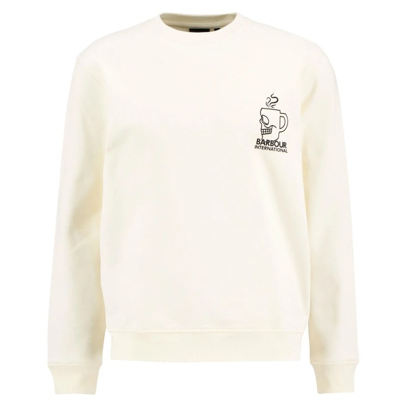 Image of Barbour International Mens Staithes Graphic Sweatshirt Whspr Wht WH32 male L