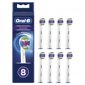 image of Oral B 3D White Electric Heads Toothbrush 8Pcs