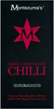 Image of Montezuma's Organic Dark Chocolate Chilli Bar 100g - Pack of 4