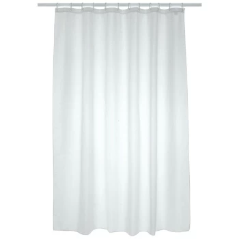 Plain Polyester Shower Curtain 1800mm x 1800mm - White