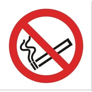 Stewart Superior SB012SAV Self Adhesive Vinyl Sign 100x100mm No Smoking Logo