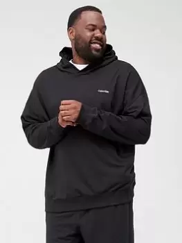 Image of Calvin Klein Mens Modern Cotton Stretch Lounge Plus Overhead Hoodie - Black, Size 2XL, Men