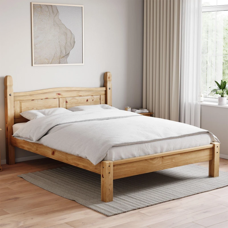 Image of Lassic Vida Designs Corona Double Bed Low Foot End Pine unisex Double