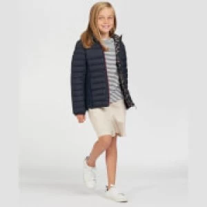 Barbour Girls Saltburn Quilted Coat - Navy - S (6-7 Years)