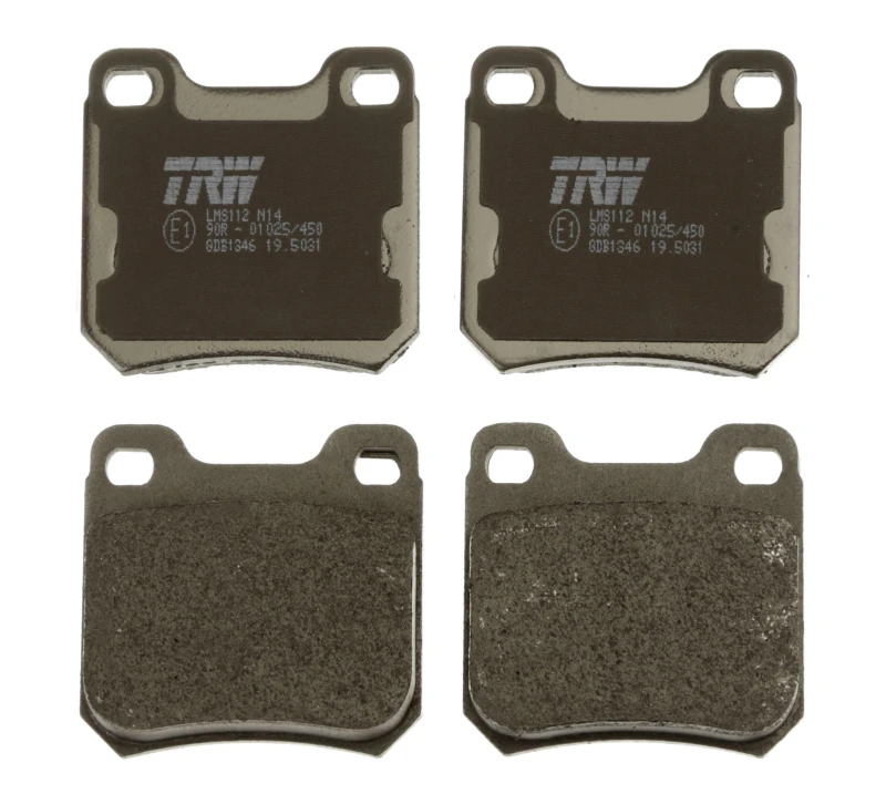Image of TRW GDB1346 Brake pad set not prepared for wear warning indicator Brake Pad Set,disc brake (402)