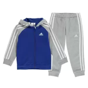 image of adidas 3 Stripe Fleece Tracksuit - Blue