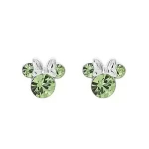 Image of Disney Minnie Silver Plated August Birthstone Stud Earrings EF00469SAUGL.PH