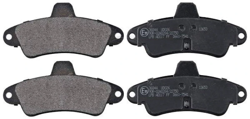 Image of A.B.S. 36844 Brake pad set prepared for wear warning indicator Brake Pad Set,disc brake (402)