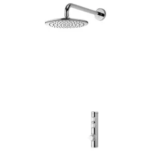 image of Aqualisa iSystem High Pressure Digital Concealed Shower with Fixed Wall Head - Combi