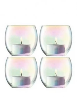 image of Lsa International Pearl Set 4 Tealight Holders