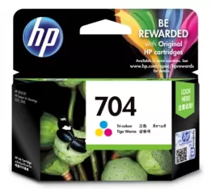 Image of HP 704 Tri Colour Ink Cartridge