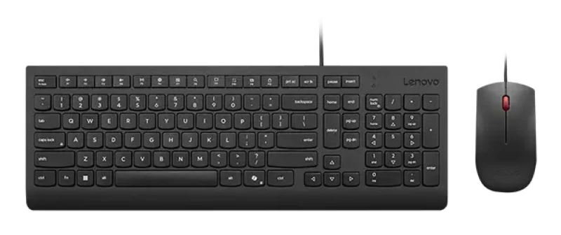 Image of Lenovo 4X31R64409 keyboard Mouse included Universal USB Danish Black