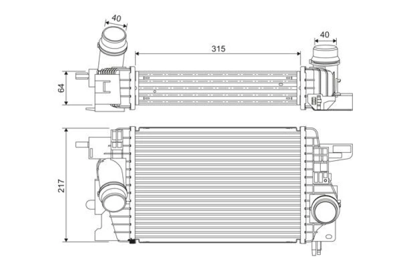 Image of Intercooler VALEO 818399