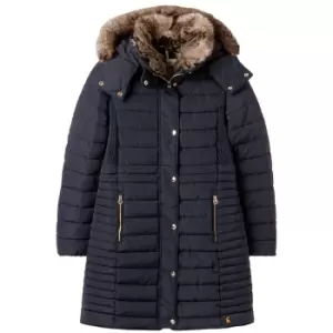 Joules Womens Cherington Longline Padded Coat Marine Navy 18