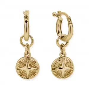 Image of Gold Tranquil Journey Small Hoop Earrings GEH3237