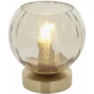 Image of Loops - Table Lamp - Satin Brass Plate & Champagne Lustre Glass - 25W E14 golf