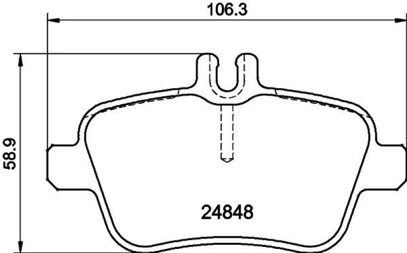 Image of HELLA Brake pad set HELLA 8DB 355 032-061