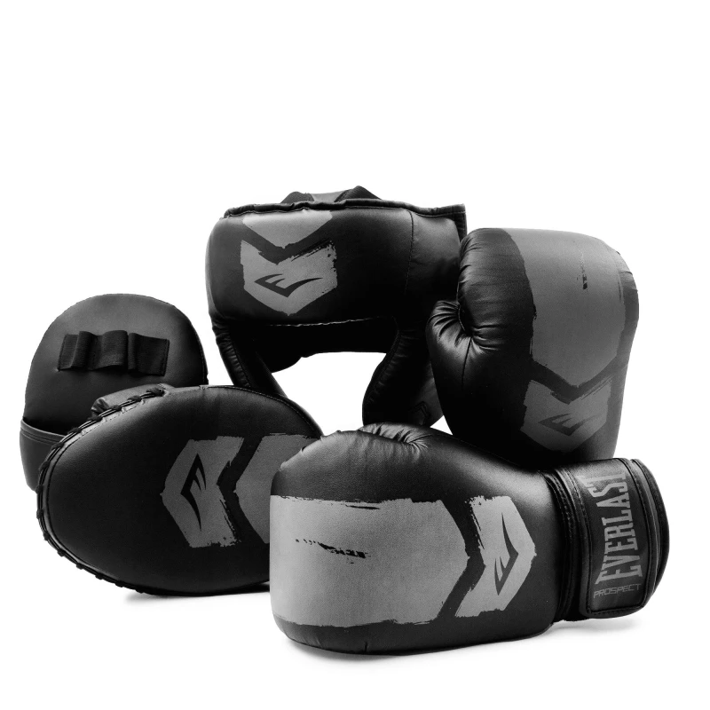 Image of Everlast Complete Youth Boxing Kit Juniors Black/Grey unisex One Size